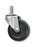 2-1/2" Swivel Rubber Caster with 3/8" x 1" Stem