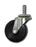 2-1/2" Swivel Rubber Caster with 5/16" x 1" Stem 