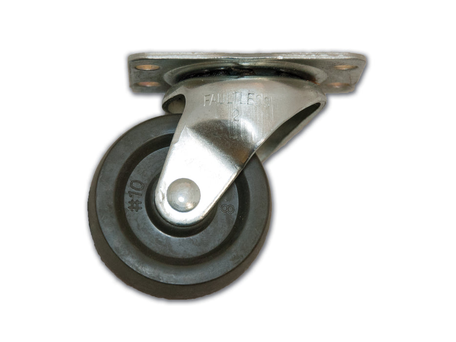 2" Swivel Rubber Caster with Top Plate
