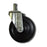 5" Swivel Rubber Caster with 1/2" x 1-1/2" Stem