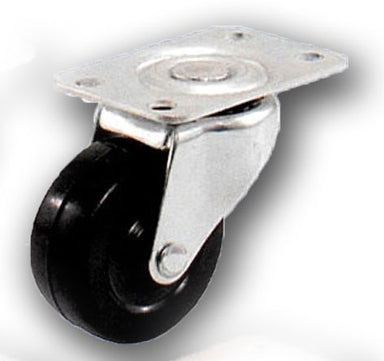 2-1/2" Swivel Rubber Caster with Top Plate