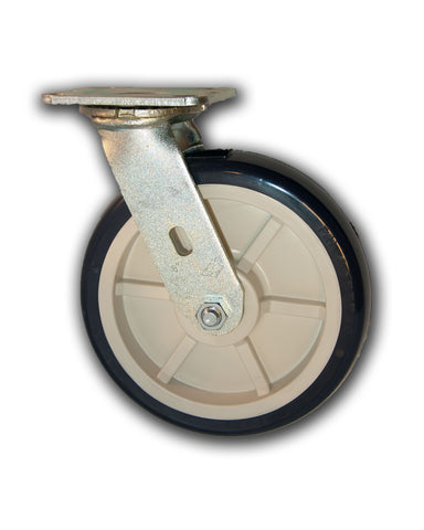 8" Swivel Caster Poly/Poly Wheel