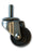1-5/8" Swivel Rubber Caster with 3/8" x 1" Stem