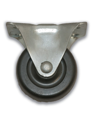 2" Rigid Caster with Hard Rubber Wheel & Top Plate