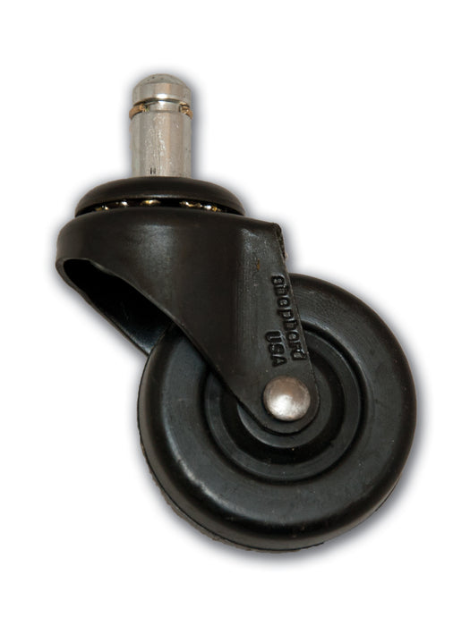 2" Swivel Rubber Caster with 7/16" x 7/8" Grip Ring Stem