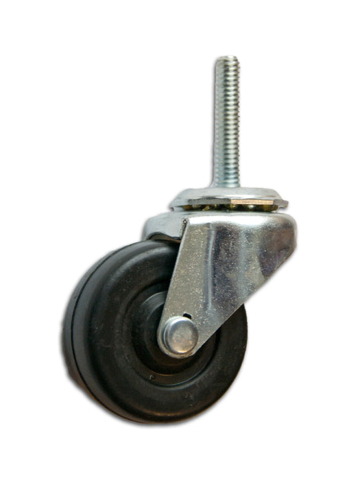 2" Swivel Soft Rubber Caster with 5/16" x 1-1/2" Stem