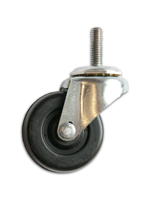 2" Swivel Rubber Caster with 5/16" x 1" Stem