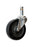 3" Swivel Rubber Caster with 7/16" x 1-3/8" Grip Ring Stem