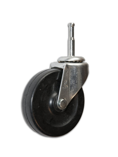 3" Swivel Rubber Caster with 5/16" x 1-1/2" Grip Neck Stem