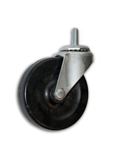 3" Swivel Rubber Caster with 5/16" x 3/4" Stem