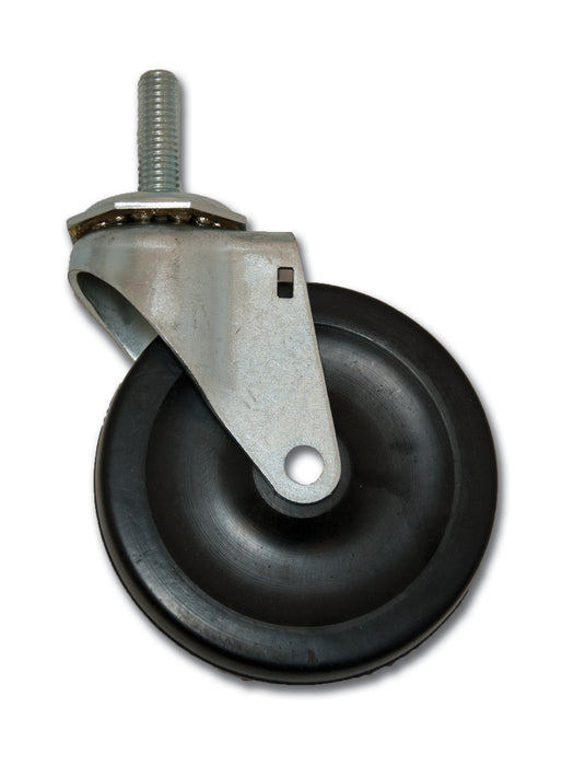 4" Swivel Rubber Caster with 7/16" x 1-1/2" Stem